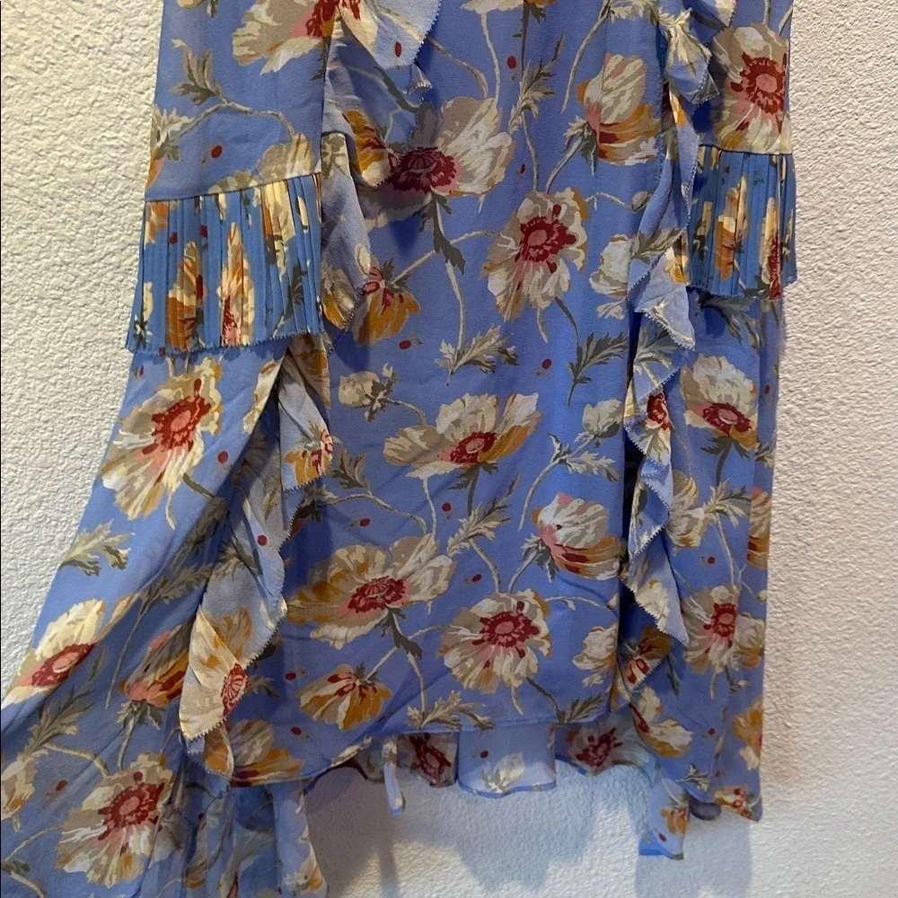 PAIGE Asymmetrical Floral Skirt 100% Silk